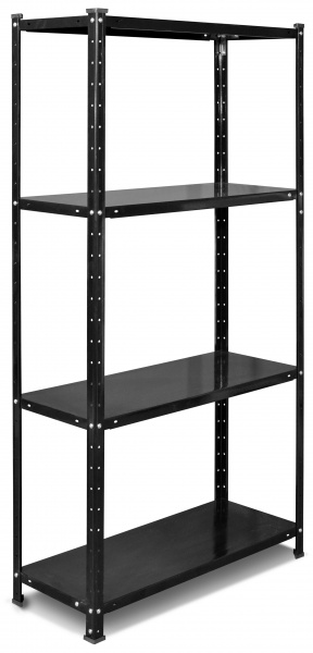 Стелаж 1500x750x300 мм Меткас РЕК чорний метал полиці 4 шт. фарбований (40504695)